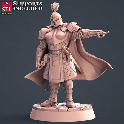 3D Printed STL Miniatures City Guards Set Fantasy NPC 2 | 28 - 32mm War Gaming D&D