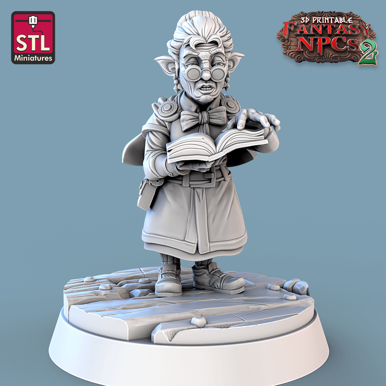 3D Printed STL Miniatures Classroom Set Fantasy NPC 2 | 28 - 32mm War Gaming D&D