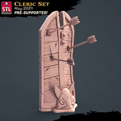 3D Printed STL Miniatures Cleric Set 28 - 32mm War Gaming D&D
