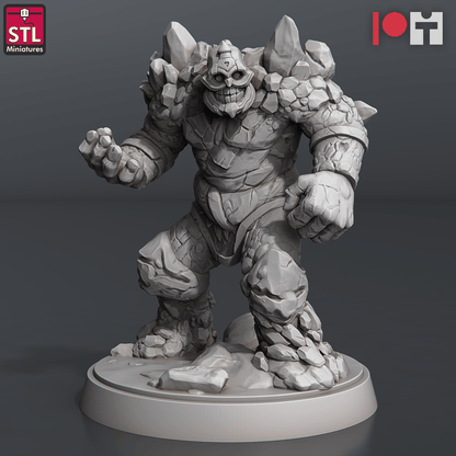 3D Printed STL Miniatures Coal Golems 28 - 32mm War Gaming D&D