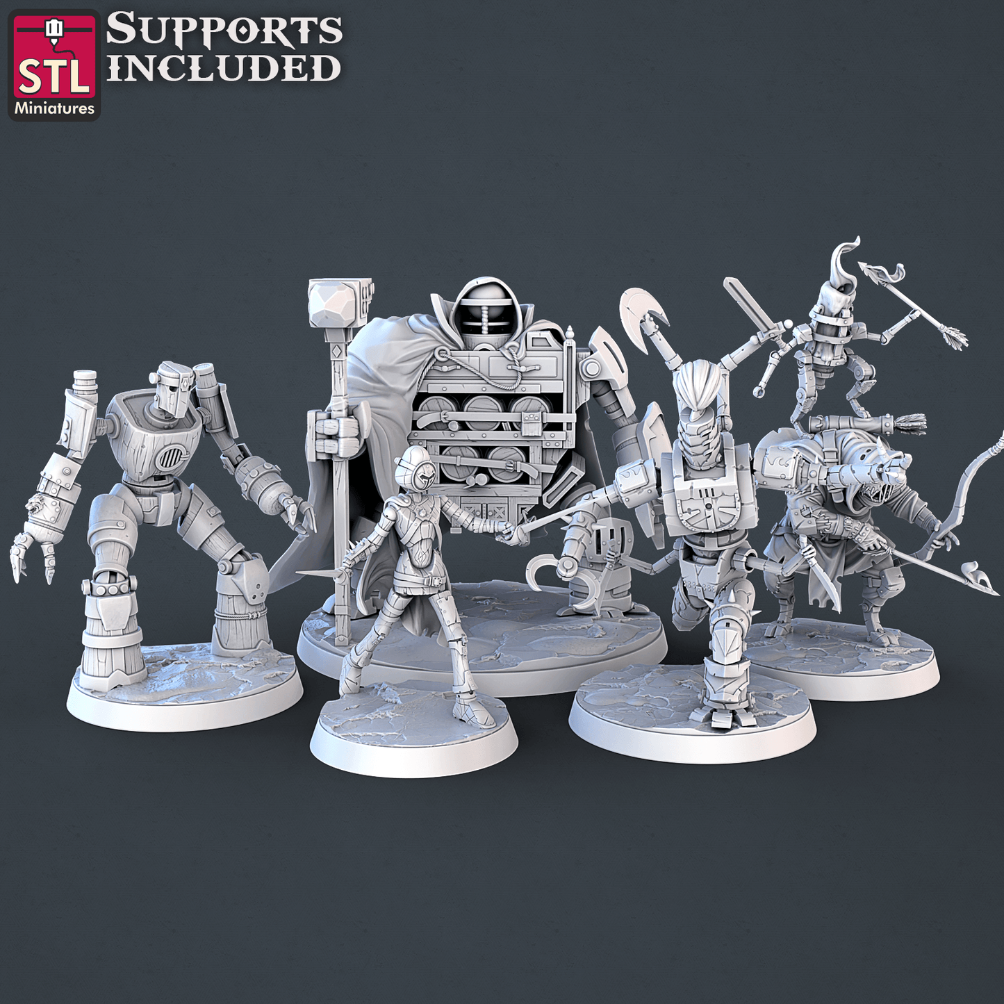 3D Printed STL Miniatures Constructor Set | 28 - 32mm War Gaming D&D