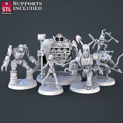3D Printed STL Miniatures Constructor Set | 28 - 32mm War Gaming D&D