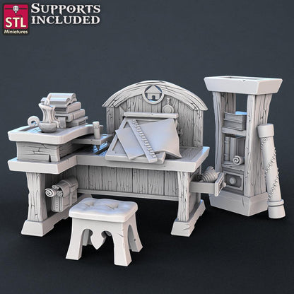 3D Printed STL Miniatures Constructors Set 28 - 32mm War Gaming D&D