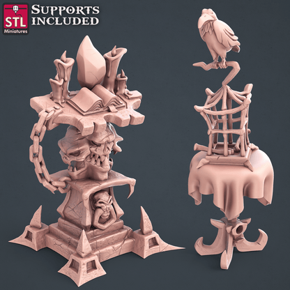 3D Printed STL Miniatures Darkwizard Set 28mm - 32mm War Gaming D&D