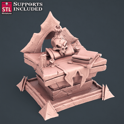 3D Printed STL Miniatures Darkwizard Set 28mm - 32mm War Gaming D&D