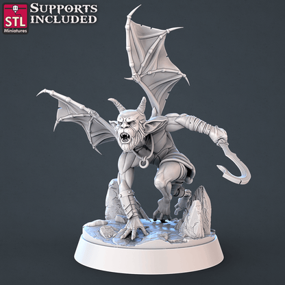 3D Printed STL Miniatures Demons Set | 28 - 32mm War Gaming D&D