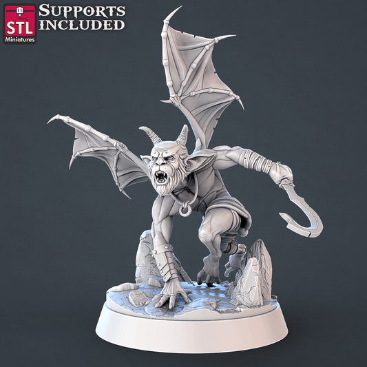 3D Printed STL Miniatures Demons Set | 28 - 32mm War Gaming D&D