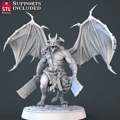 3D Printed STL Miniatures Demons Set | 28 - 32mm War Gaming D&D