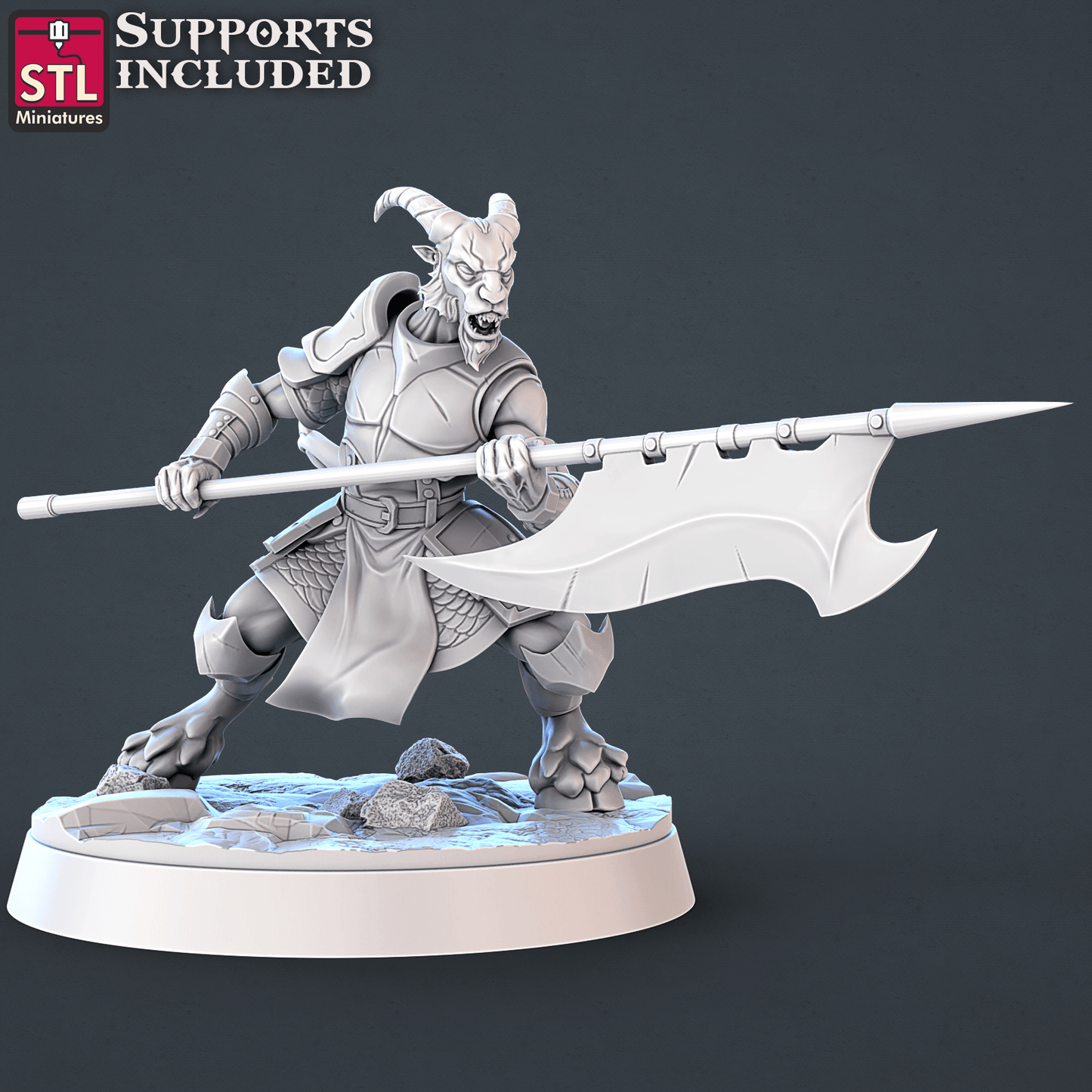3D Printed STL Miniatures Demons Set | 28 - 32mm War Gaming D&D