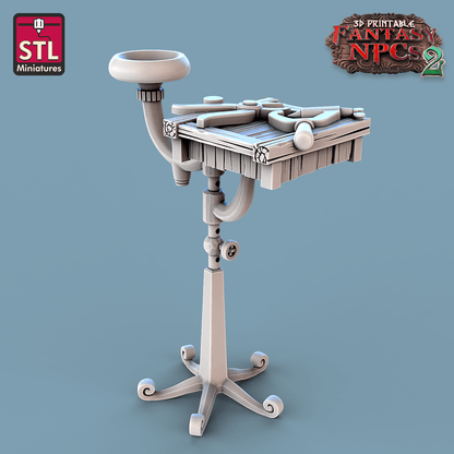 3D Printed STL Miniatures Dentist Set Fantasy NPC 2 | 28 - 32mm War Gaming D&D