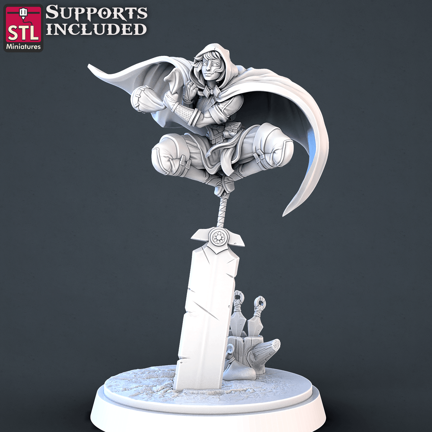 3D Printed STL Miniatures DnD Tribute Set 28mm - 32mm War Gaming D&D