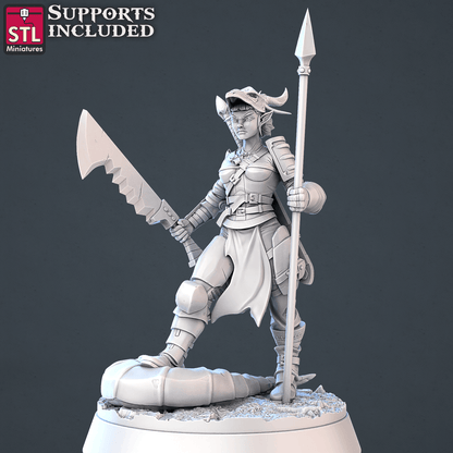 3D Printed STL Miniatures Dragon Hunters Set | 28 - 32mm War Gaming D&D