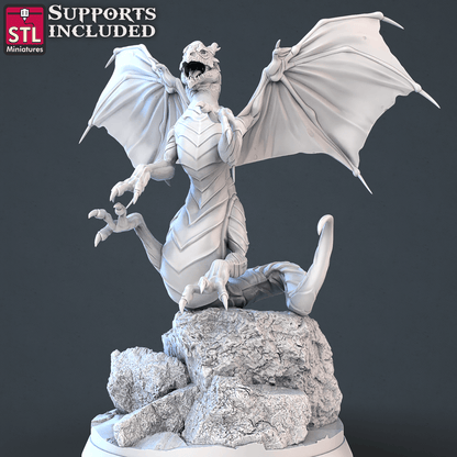 3D Printed STL Miniatures Dragon Hunters Set | 28 - 32mm War Gaming D&D