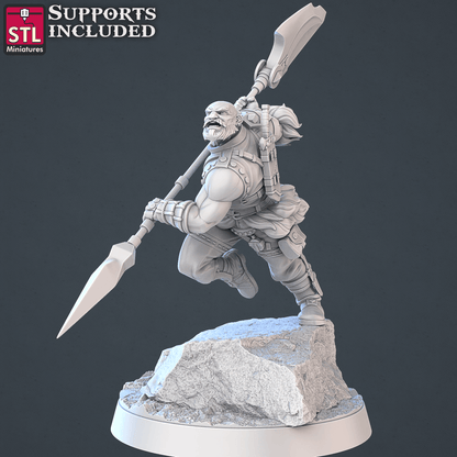 3D Printed STL Miniatures Dragon Hunters Set | 28 - 32mm War Gaming D&D