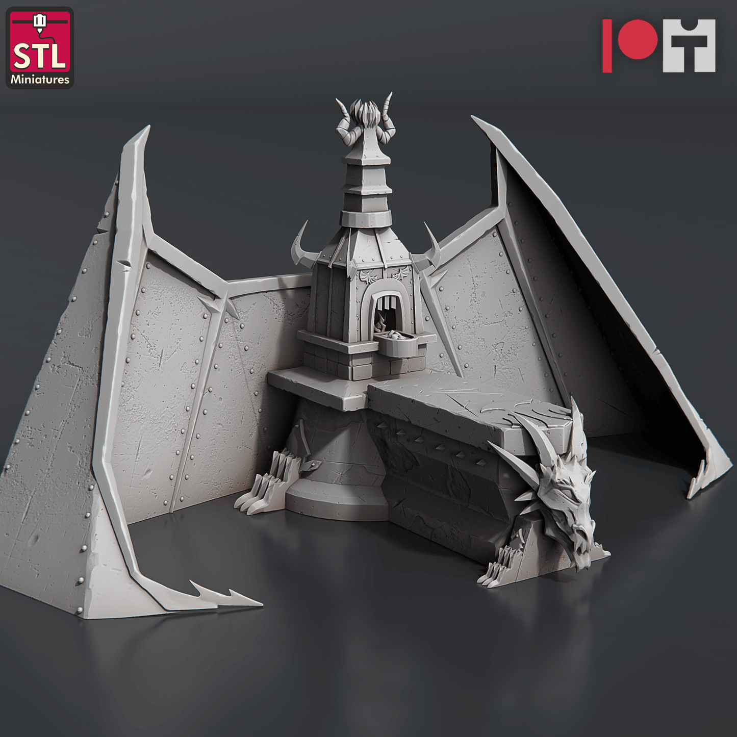3D Printed STL Miniatures Dragonborn Blacksmith Set 28 - 32mm War Gaming D&D