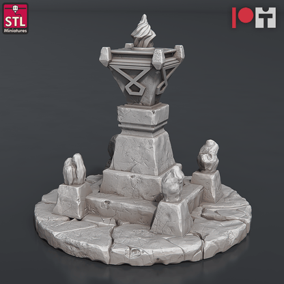 3D Printed STL Miniatures Dwarven Camp Set 28 - 32mm War Gaming D&D