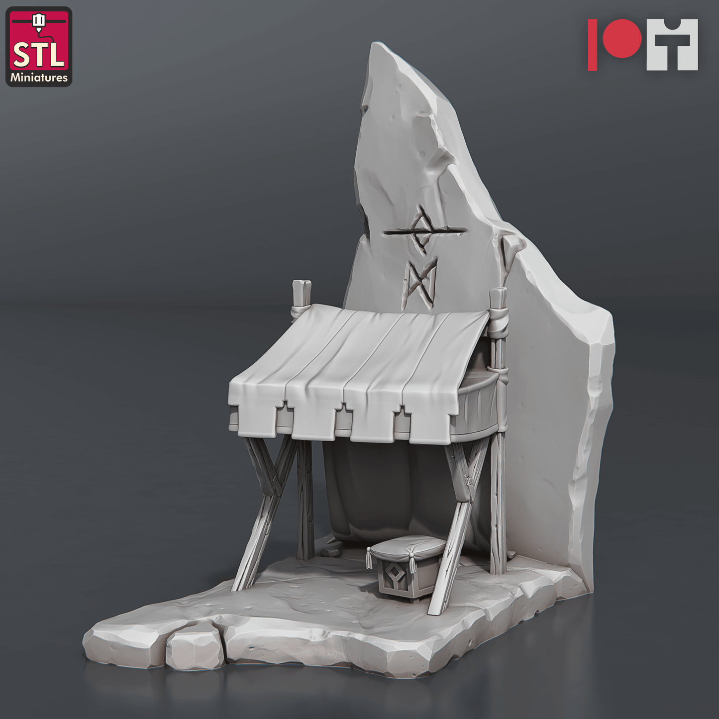 3D Printed STL Miniatures Dwarven Camp Set 28 - 32mm War Gaming D&D