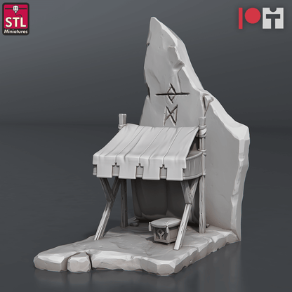 3D Printed STL Miniatures Dwarven Camp Set 28 - 32mm War Gaming D&D
