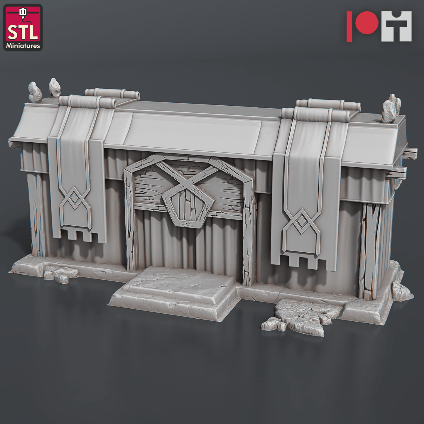 3D Printed STL Miniatures Dwarven Camp Set 28 - 32mm War Gaming D&D
