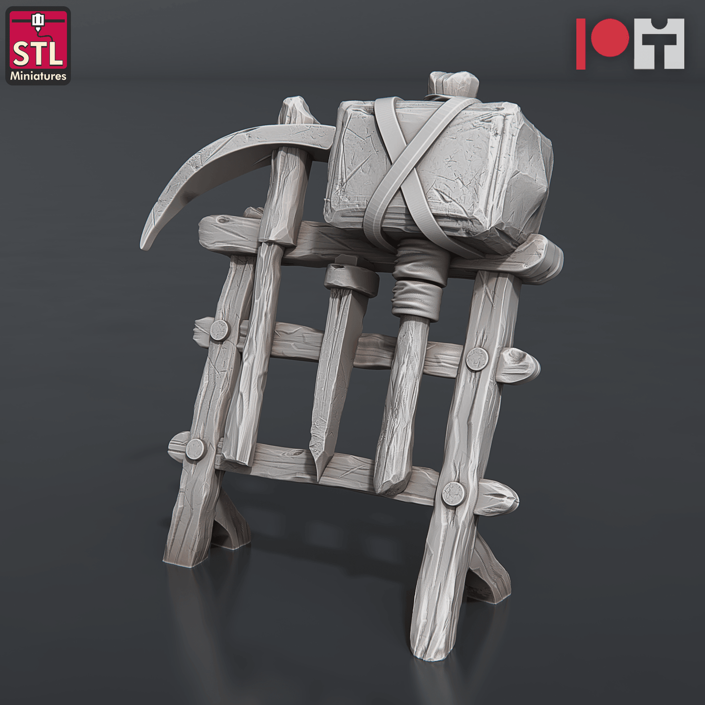 3D Printed STL Miniatures Dwarven Camp Set 28 - 32mm War Gaming D&D