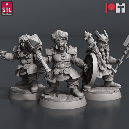 3D Printed STL Miniatures Dwarven Camp Set 28 - 32mm War Gaming D&D