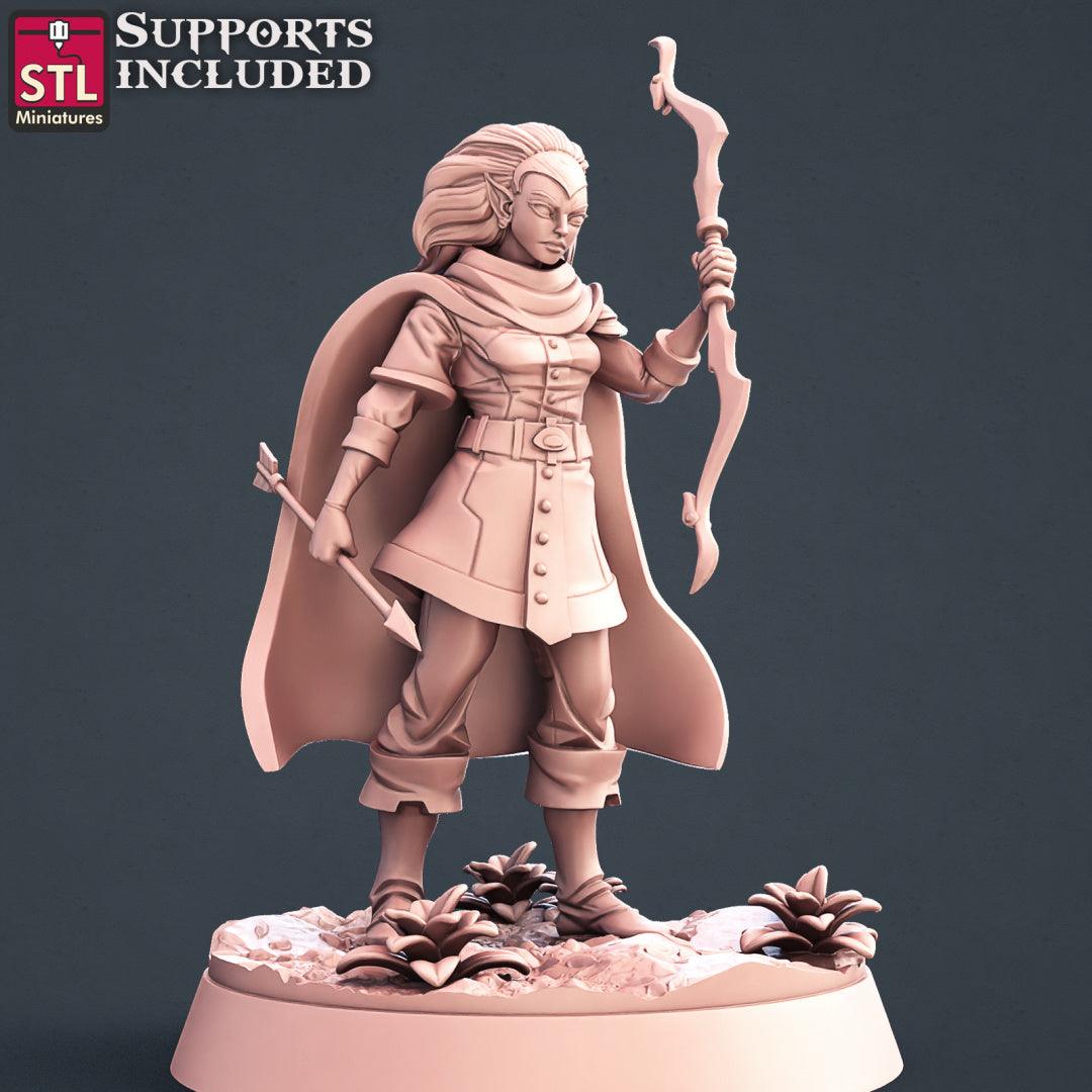3D Printed STL Miniatures Elf Archers Set 28 - 32mm War Gaming D&D