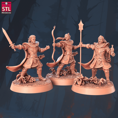 3D Printed STL Miniatures Elf Camp Set 28 - 32mm War Gaming D&D