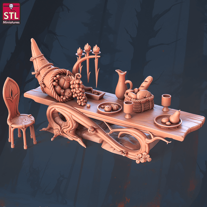 3D Printed STL Miniatures Elf Camp Set 28 - 32mm War Gaming D&D
