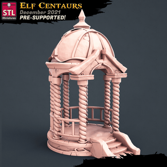 3D Printed STL Miniatures Elf Centaurs Set 28 - 32mm War Gaming D&D