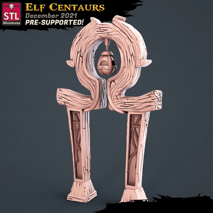 3D Printed STL Miniatures Elf Centaurs Set 28 - 32mm War Gaming D&D