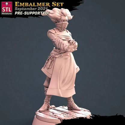 3D Printed STL Miniatures Embalmer Set Fantasy NPC 2 | 28 - 32mm War Gaming D&D