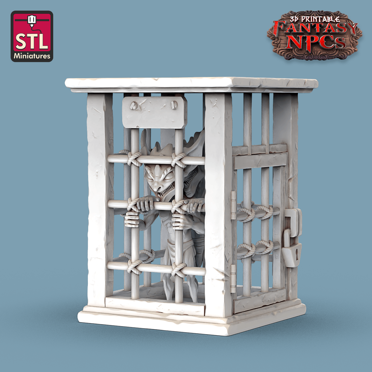 3D Printed STL Miniatures Exotic Pet Vendor Set Fantasy NPC 28mm - 32mm War Gaming D&D