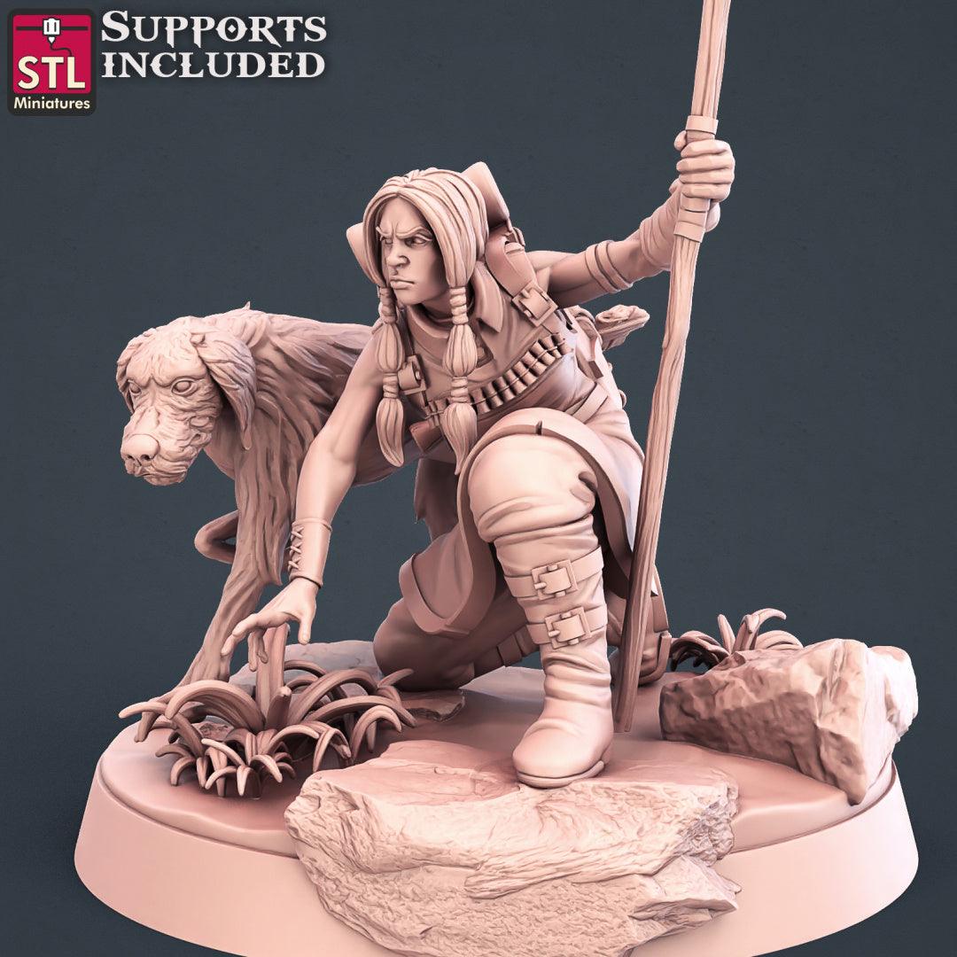 3D Printed STL Miniatures Explorers Set Fantasy NPC 2 | 28 - 32mm War Gaming D&D