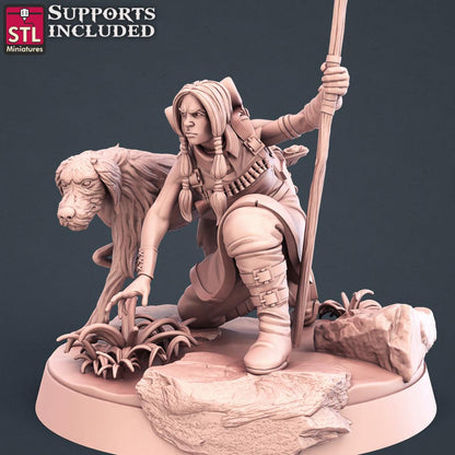 3D Printed STL Miniatures Explorers Set Fantasy NPC 2 | 28 - 32mm War Gaming D&D