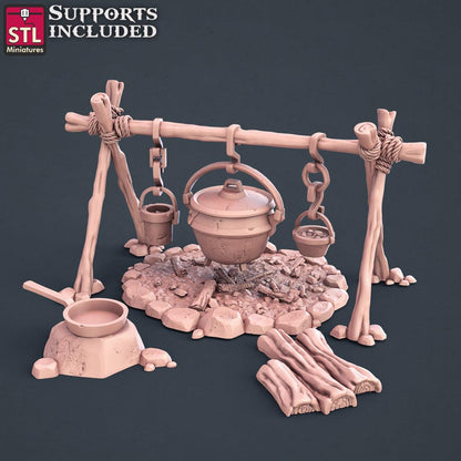 3D Printed STL Miniatures Explorers Set Fantasy NPC 2 | 28 - 32mm War Gaming D&D