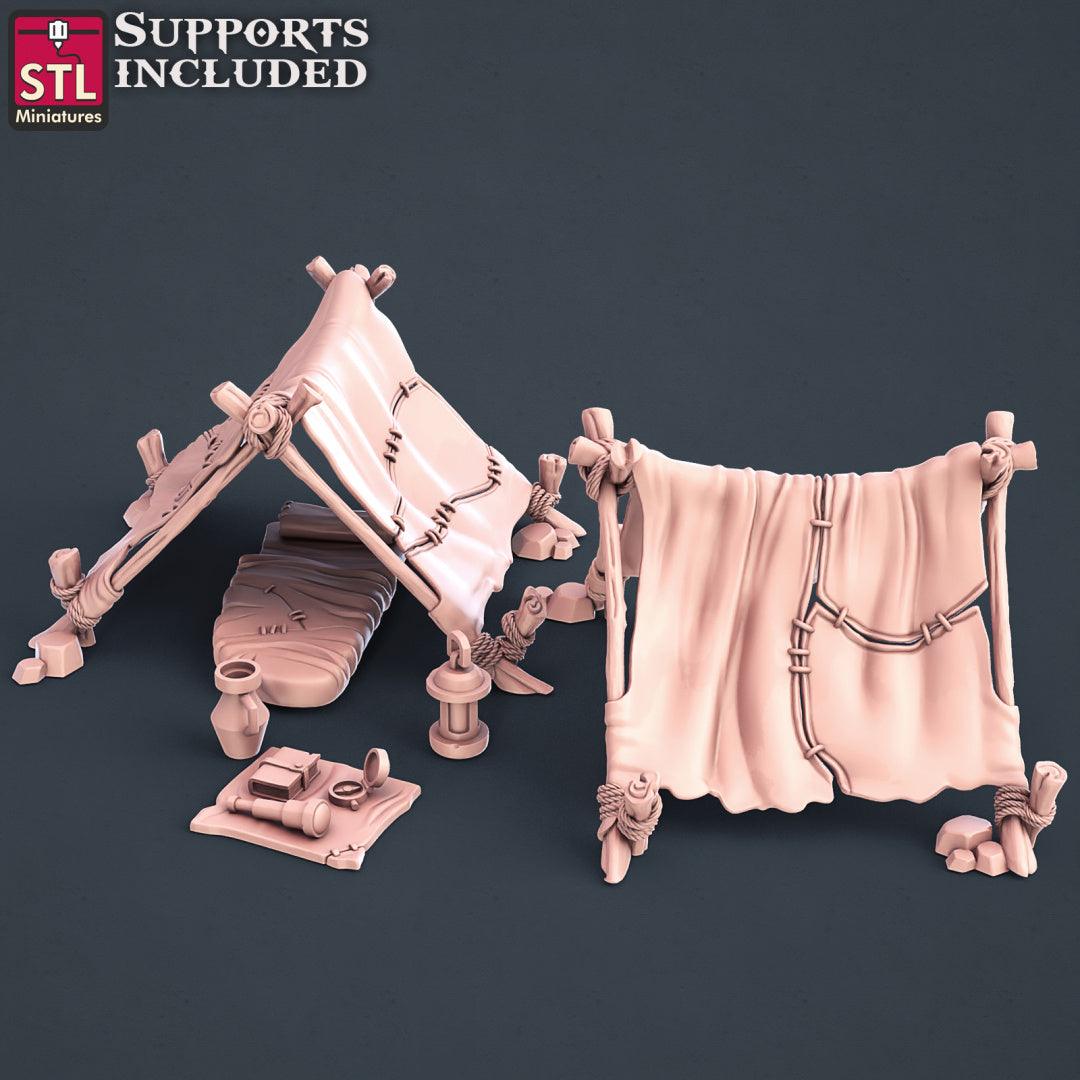 3D Printed STL Miniatures Explorers Set Fantasy NPC 2 | 28 - 32mm War Gaming D&D