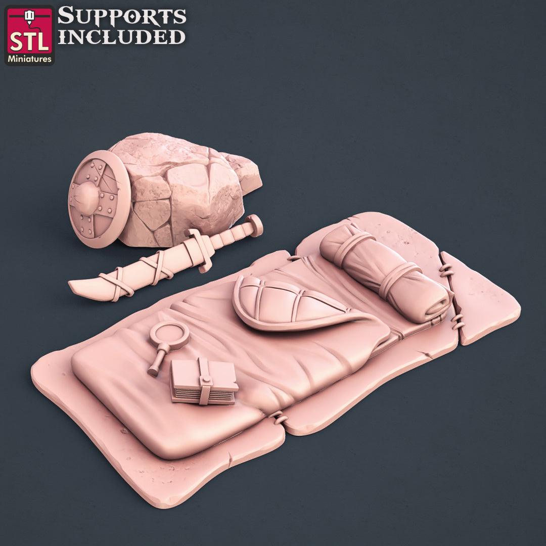3D Printed STL Miniatures Explorers Set Fantasy NPC 2 | 28 - 32mm War Gaming D&D