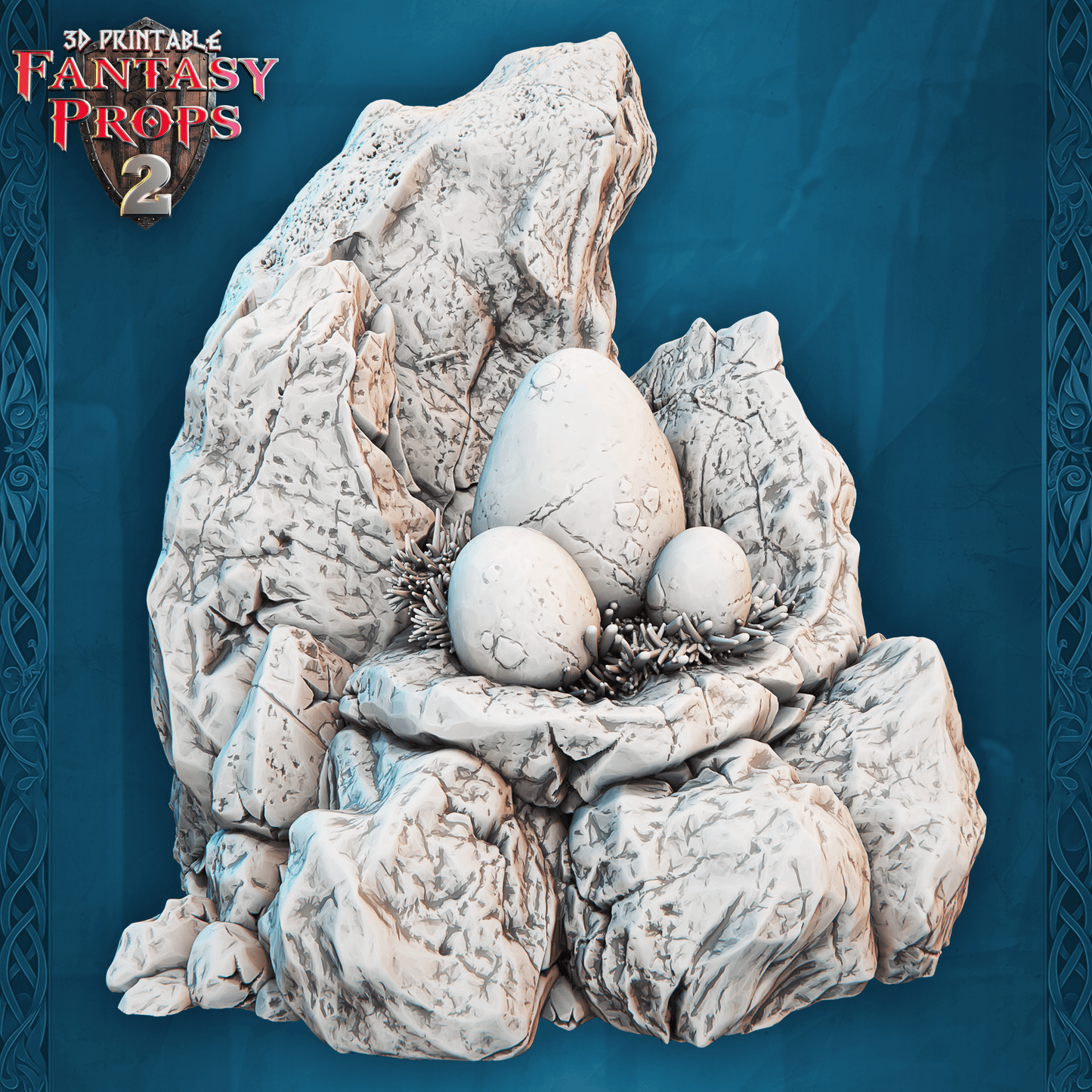 3D Printed STL Miniatures Fantasy Props 2 Dungeons Nest Set 28 - 32mm War Gaming D&D