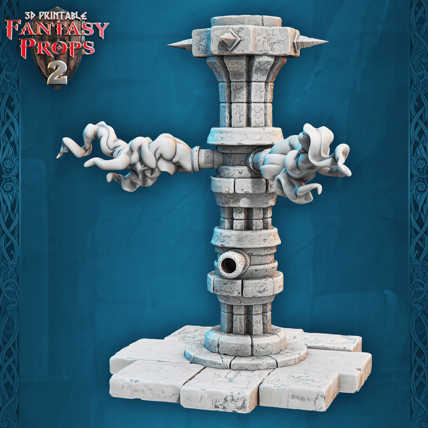 3D Printed STL Miniatures Fantasy Props 2 Dungeons Set 28 - 32mm War Gaming D&D