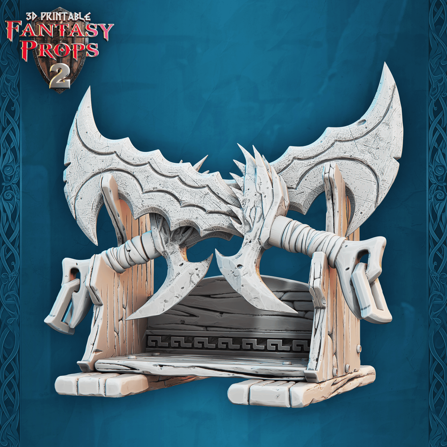 3D Printed STL Miniatures Fantasy Props 2 Dungeons Set 28 - 32mm War Gaming D&D