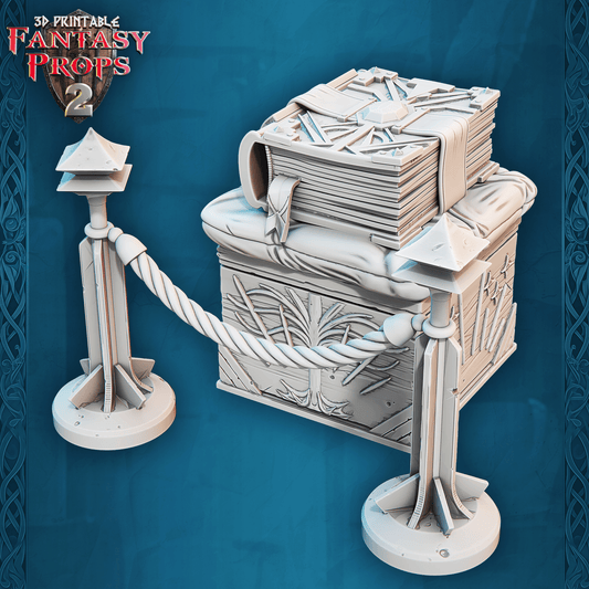 3D Printed STL Miniatures Fantasy Props 2 Museum Set 28 - 32mm War Gaming D&D