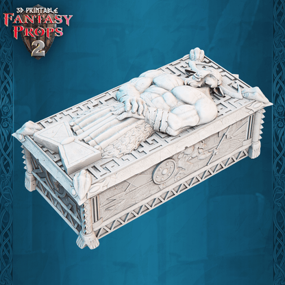 3D Printed STL Miniatures Fantasy Props 2 Museum Set 28 - 32mm War Gaming D&D