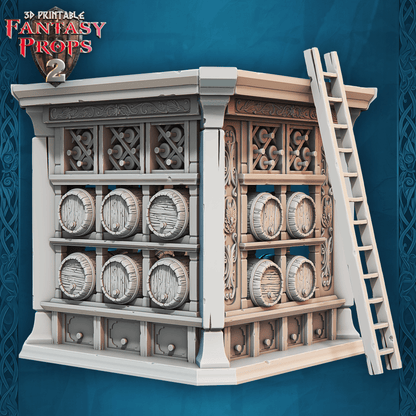 3D Printed STL Miniatures Fantasy Props 2 Tavern 28 - 32mm War Gaming D&D