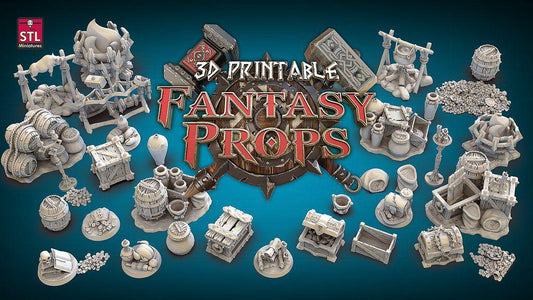 3D Printed STL Miniatures Fantasy Props Seta 28 - 32mm War Gaming D&D