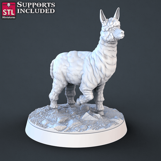 3D Printed STL Miniatures Farm Animals Set | 28 - 32mm War Gaming D&D
