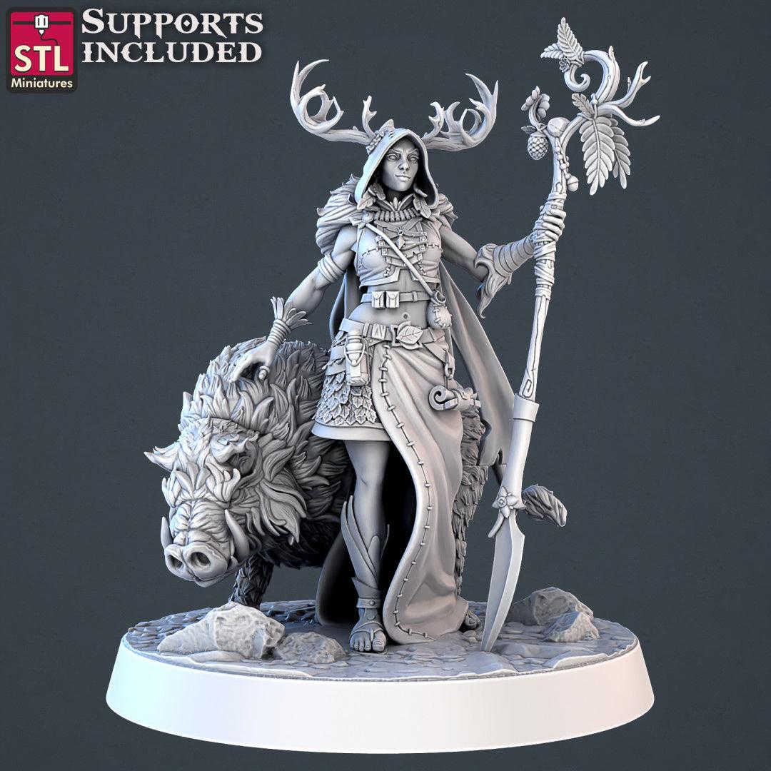 3D Printed STL Miniatures Forest Protectors Set 28 - 32mm War Gaming D&D