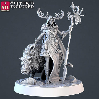 3D Printed STL Miniatures Forest Protectors Set 28 - 32mm War Gaming D&D