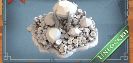 3D Printed STL Miniatures Gem Treasures 28 - 32mm War Gaming D&D