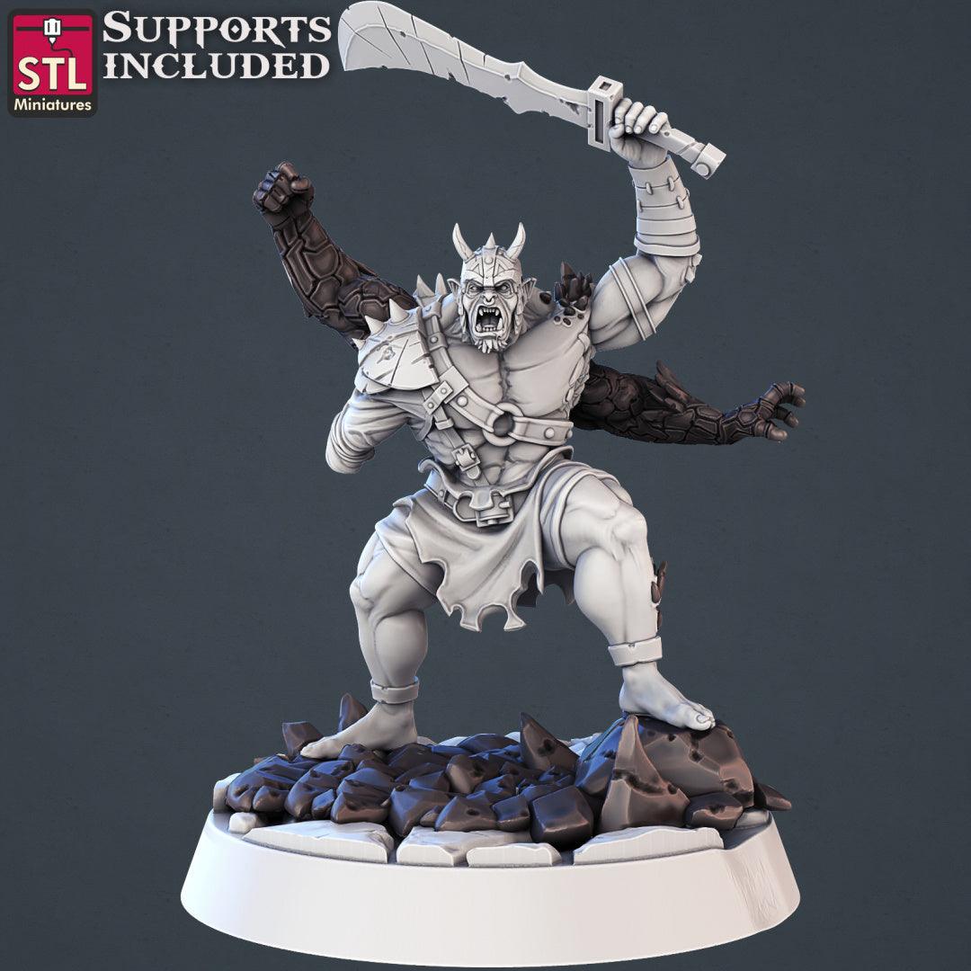 3D Printed STL Miniatures Genasi Set 28 - 32mm War Gaming D&D
