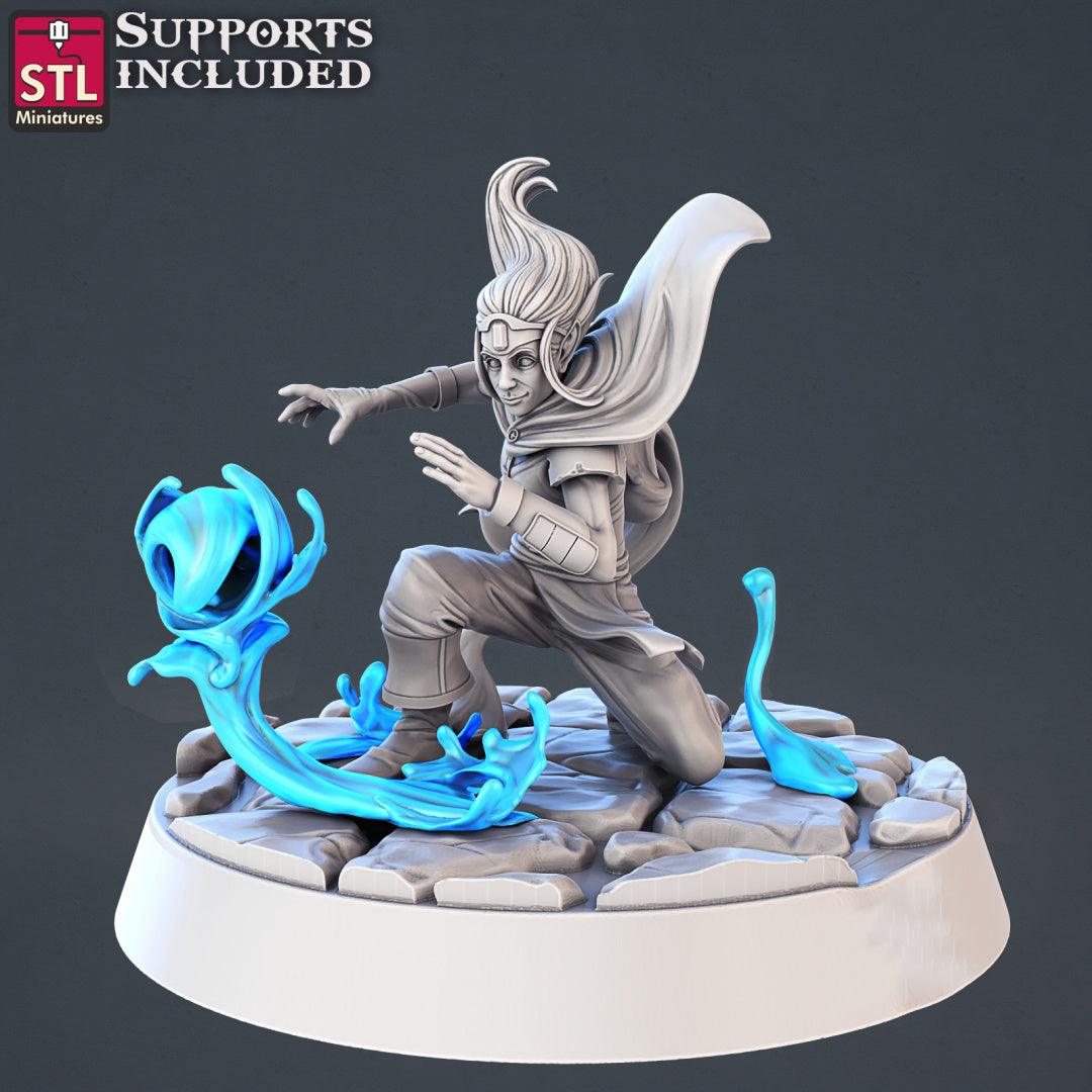 3D Printed STL Miniatures Genasi Set 28 - 32mm War Gaming D&D